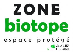 Zone biotope matérialisée par Azur Tri - Athlé